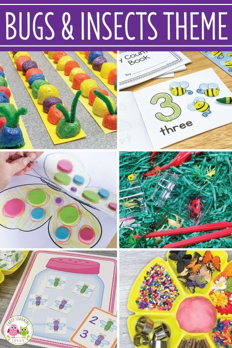 Find lots of fun insect activities & ideas for your preschool and pre-k classroom. These activities are perfect for your insects & bugs theme Spring theme or outdoor theme units and lesson plans. From lady bugs to the Very Hungry Caterpillar you will find science circle time gross motor sensory bins dramatic play literacy activities math activities and craft ideas featuring insects and bugs. Kids will have so much fun learn about insects and their life cycles. #preschool #lifescience #life #scie Life Cycles Preschool, Pre K Classroom, Ten Frame Activities, Bug Activities, Insects Preschool, Butterflies Activities, Bugs Preschool, Insect Activities, Dramatic Play Preschool