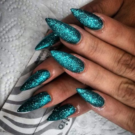 Teal Nail Designs, Snow Nails, Opal Nails, Green Acrylic Nails, Teal Nails, Glitter Nails Acrylic, Turquoise Nails, Bright Summer Nails, Blue Acrylic Nails