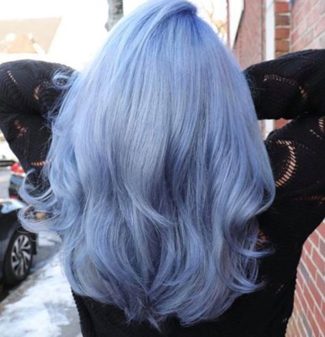 Blue Hair Color Ideas, Silver Blue Hair, Pantone Serenity, Blue Hair Color, Light Blue Hair, Dyed Hair Inspiration, Pretty Hair Color, Hair Color Blue, Pastel Hair