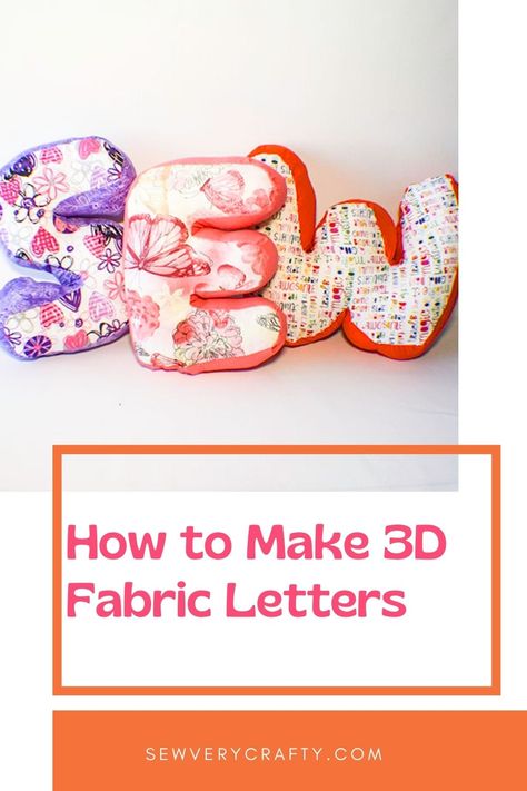 Sewing Letters, 3d Fabric, Diy Projects To Sell, Simple Sewing, Wall Decor Crafts, Diy Letters, Beginner Sewing, Crafty Mama, Butter Cookie