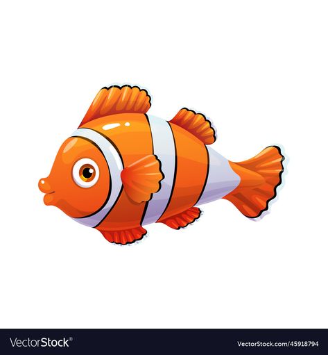 Fish Cartoon Images, Animale Marine, Cartoon Clown, Background Cute, Clown Fish, Big Picture, Transparent Png, Vector Icons, Png Images