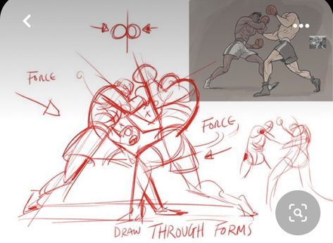 Boxing Drawing Reference, Drawing Boxing, Rad Sechrist, Characters Interacting, Stephen Silver, Character Design Tips, Drawing Characters, Drawing Examples, Art Theory