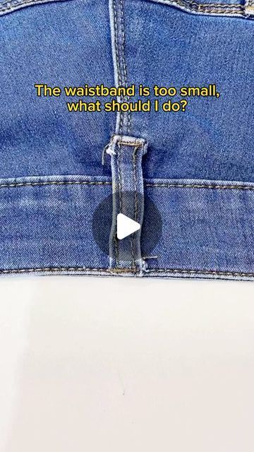 clothes on Instagram: "The waist of trousers is too small, so you can use this method to make it bigger." Small Waist Jeans Hack, Expand Waist On Jeans, Diy Make Jeans Bigger, How To Make The Waist Bigger On Jeans, Make Shorts Bigger, How To Fix Jeans That Are Too Small Fit, How To Make Shorts Bigger, Small Jeans Hack, How To Make A Waistband Bigger