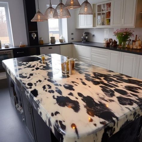 Cow Print Kitchen, Kitchen Goals, Cow Print, Country Girls, Countertops, Cow, Dream House, Couture