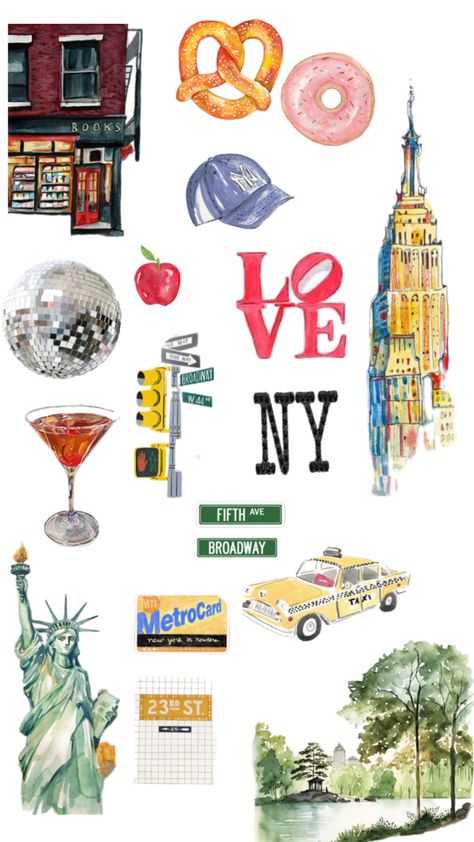 New York Scrapbook, Nyc Collage, Phone Cover Stickers, Mint Tin Crafts, Photo Book Cover, Voyage New York, Mint Tins, Scrapbook Journal, Journal Stickers