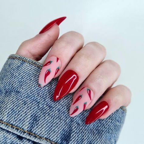 Short Red Nails, Red Nails Glitter, Red Nail Art, Red Acrylic Nails, Nail Prep, Red Nail Designs, Cleansing Wipes, Designs Nail, Red Nail