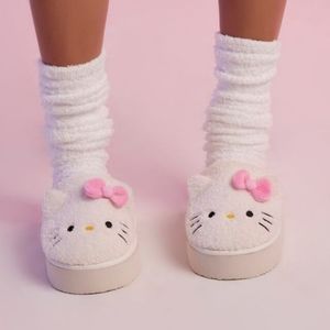 Hello Kitty | Accessories | Hello Kitty Plush Slippers | Poshmark Hello Kitty Slippers, Hello Kitty Shoes, Hello Kitty House, Kitty Clothes, Hello Kitty Rooms, Hello Kitty Clothes, Dr Shoes, Pretty Shoes Sneakers, Hello Kitty Accessories