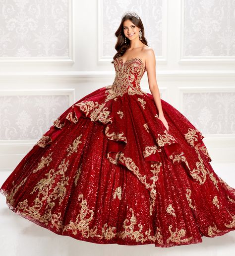 Red And Gold Quinceanera Dresses, Red Quince Dress, Red And Gold Quince, Vestido Charro, Quinceanera Dresses Red, Mexican Quinceanera Dresses, Charro Quinceanera Dresses, Quinceanera Dresses Gold, Sweet 15 Dresses