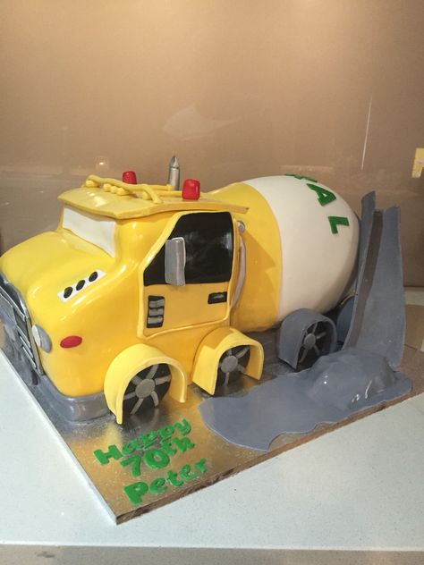 Cement Truck Birthday Cake Cement Mixer Cake, Concrete Mixer Cake, Truck Birthday Cake, Truck Birthday Cakes, Cement Mixer Truck, Construction Cake, Truck Cakes, Cement Truck, Truck Birthday