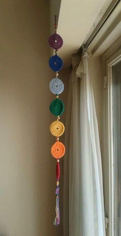 Koti Diy, Crochet Wall Hangings, Mode Crochet, Crochet Decoration, Crochet Home Decor, 7 Chakras, Diy Crochet Projects, Bag Crochet, Crochet Home