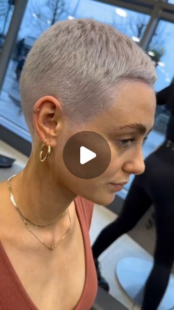 Short Buzzed Hair, Super Short Pixie Cuts, Buzzed Hair Women, Shorthair Haircut, Super Short Pixie, Short Cropped Hair, Shaved Pixie, Buzzed Hair, Short Silver Hair