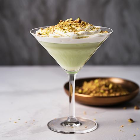 Decadent Vanilla Pistachio Martini Recipe Pistachio Martini Recipe, Pistachio Martini, Dessert Drinks Alcohol, Pistachio Drink, Fun Party Drinks, Cocktail Drinks Alcoholic, Party Things, Martini Recipe, Incredible Edibles