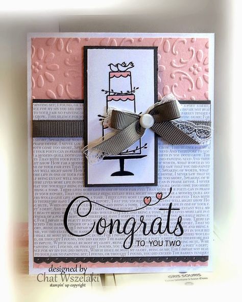 Wedding Shower Cards, Happy Birthday Gorgeous, Message Center, Cards Anniversary, Valentines Wedding, Shower Cards, Whisper White, Embossed Cards, Wedding Anniversary Cards