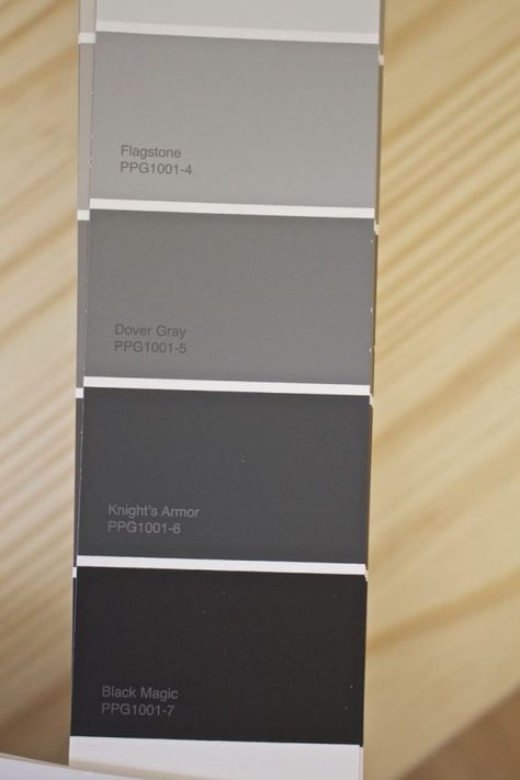 Ppg Paint Colors, Grey Exterior House Colors, Ikea Rast Hack, Gray House Exterior, Dark Grey Paint, House Paint Color Combination, Pintura Exterior, Grey Exterior, Grey Houses