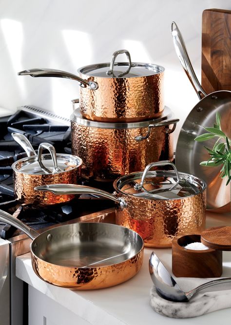 Copper Cookware Copper Pots And Pans, Copper Cookware Set, Cookware Set Stainless Steel, Copper Pans, Copper Cookware, Pots And Pans Sets, Copper Pots, Stainless Steel Cookware, Copper Kitchen