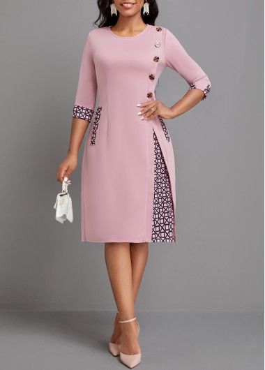 Pink A Line Dress, Latest Dress For Women, Womens Skirt Suits, Office Dresses For Women, Flowy Design, Fashion Dresses Online, Classy Dress Outfits, African Design Dresses, Line Dress