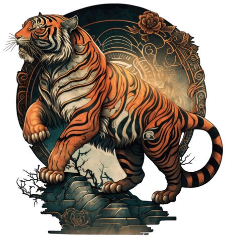 Year of the Tiger Fire Tiger Zodiac, Intuitive Personality, Chinese Zodiac Animals Art, Tiger Zodiac, Mystical Tiger, Wood Dragon Chinese Zodiac, Chinese Zodiac Tiger, Year Of The Tiger, Chinese Zodiac Signs