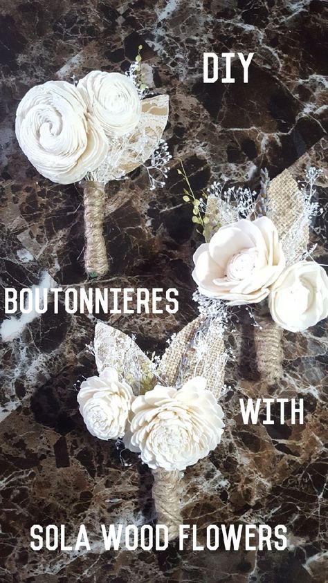 Sola Wood Flowers DIY Boutonniere Bridal Box Review Part 1 #WeddingWednesday – Queen Thrifty Wooden Bouquet Brides, Wood Flower Boutonniere, Wood Flower Bouquet Wedding, Wooden Wedding Flowers, Wood Flowers Diy How To Make, Wood Wedding Flowers, Wood Flowers Diy, Wood Flowers Wedding, Diy Boutonniere Wedding