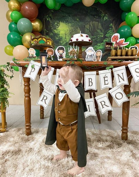 The Hobbit First Birthday, 1st Birthday Lord Of The Rings, Lord Of The Rings 2nd Birthday, Lord Of The Rings 1st Birthday, Hobbit Themed 1st Birthday, One Ring To Rule Them All Birthday, Lord Of The Rings Bday Party, 2nd Breakfast Hobbit Birthday, Lord Of The Rings Birthday Party Kids