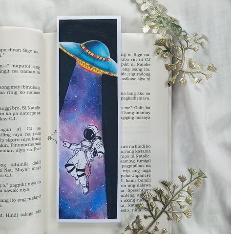 Bookmark Painting, Astronomy, Book Cover, Art