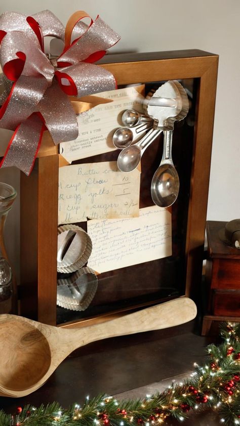 Put your favorite family recipes on display. This recipe card shadow box display is a great way to show off your favorite family recipes.… | Instagram Framing Old Recipes Grandmothers, Old Recipe Display Ideas Diy, Old Recipe Display Ideas, Recipe Display Ideas, Heirloom Crafts, Recipe Display, Family Heirloom Display, Framed Recipes, Memory Items