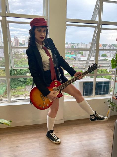 Famous Rockstar Costume, Acdc Costume, Rock Star Costume Women, Rocker Halloween Costume, Rock Halloween Costumes, Music Costume, Rockstar Costume, Halloween 80s, Rock Costume