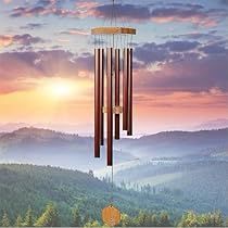 Copper Wind Chimes, Deep Tone Wind Chimes, Sympathy Wind Chimes, Large Wind Chimes, Memorial Wind Chimes, Calming Sounds, Traditional Toys, Copper Red, Outdoor Porch