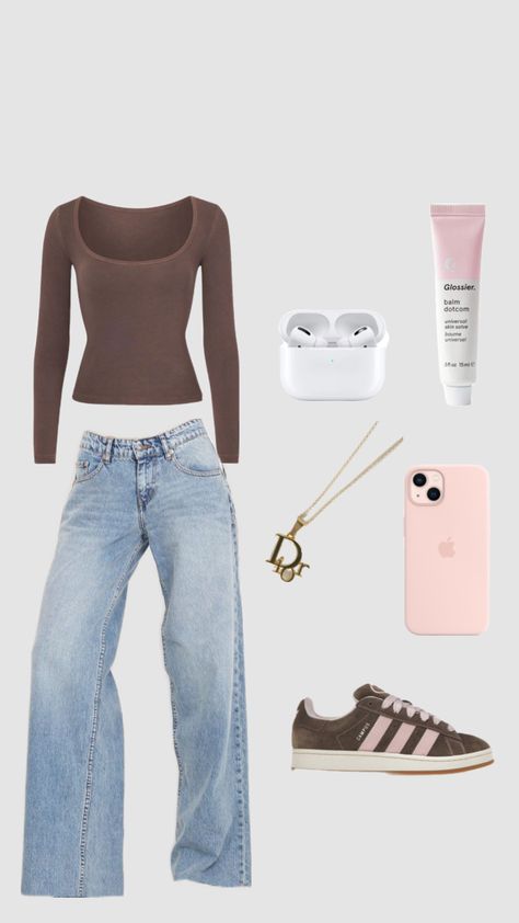 #outfitinspo #adidascampus #pink #brown #itgirl #skims #glossierpink Cute Lounge Outfits, Baggy Outfit Ideas, Brown Outfit, Weekly Outfits, Stockholm Fashion, Simple Trendy Outfits, Cute Everyday Outfits, Cute Simple Outfits, Pink Outfit