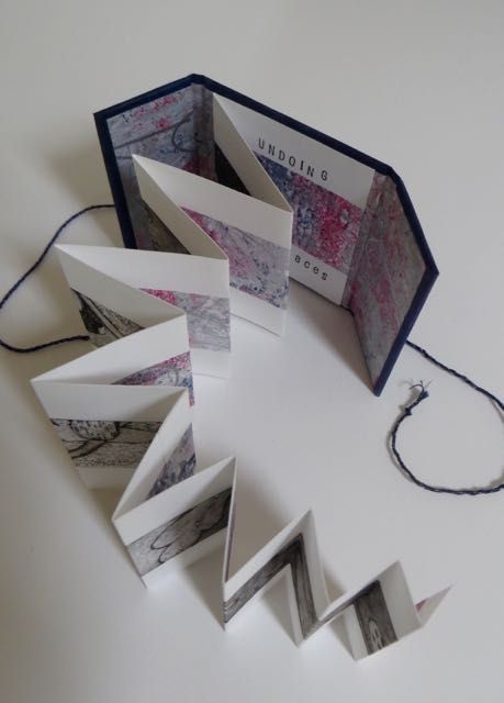 Undoing my Laces 2 by Annwyn Dean 2016 Cool Book Binding, Artist Books Ideas, Concertina Book, Buch Design, Accordion Book, Artists Books, Zine Design, Creative Books, Book Origami