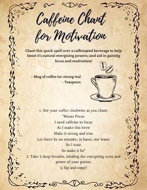 Christian Witchcraft Spells, Coffee Spells, Coffee Magical Properties, Motivation Spell Jar, Motivation Spell, Coffee Magick, Beauty Spell Chant, Spell Recipes, Confidence Spell Chant