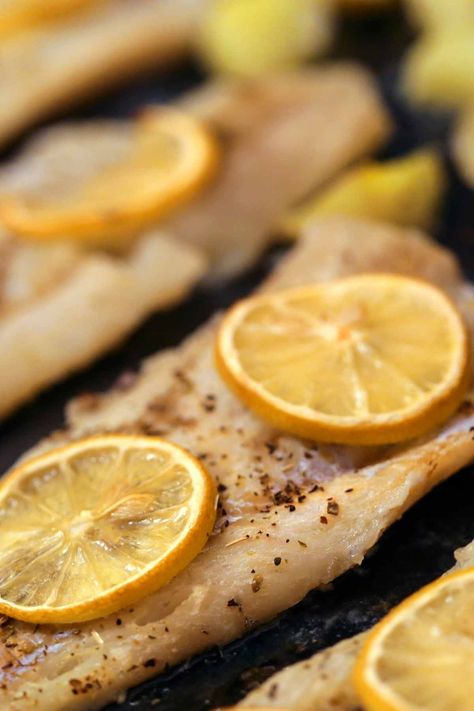 Fish Recipes Low Sodium, Whiting Recipe, White Fish Recipes Baked, Bluefish Recipe, Whiting Fish, Garlic Baked, White Fish Recipes, Fish Recipes Baked, Honey Barbecue