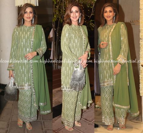 Manish Malhotra Suits, Sonali Bendre, Diwali Party, Manish Malhotra, Sequin Design, Manish, Art Deco Inspired, Diwali, Photo Credit