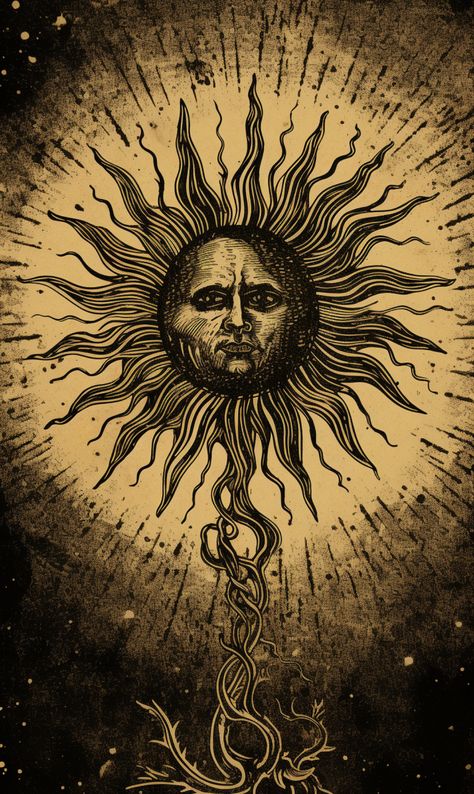 🌞 Step into the past with this antique Tarot card featuring "The Sun" in a stunning engraving! 🕰️ Experience the timeless beauty of Tarot artistry and connect with the radiant energy of this card's symbolism. Embrace the nostalgia and illumination it brings to your Tarot readings. 🔮 #TarotCards #AntiqueDesign #TheSun #Engraving #TarotArt #Divination #Nostalgia #Gravure 🌌🌞🃏 The Sun Tarot Card Art, Sun Engraving, Celestial Room, Left Arm Tattoos, Sun Tarot Card, The Sun Tarot Card, Engraving Tattoo, Inktober 2024, The Sun Tarot