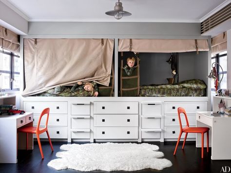 Small rooms with big ideas for little people. Cool Boys Bedroom Ideas, Stylish Kids Bedroom, Cool Bedrooms For Boys, Built In Bed, Bunk Rooms, Space Bedding, Kids Bunk Beds, Built In Furniture, Custom Made Furniture