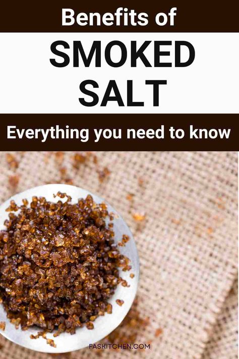 A Pinterest pin featuring a guide to smoked salt with simple language and helpful tips. The image showcases the nutrition, benefits, and usage instructions for smoked salt, perfect for enhancing your cooking experience. #SmokedSalt #SaltGuide #CookingTips Smoked Salt, Finishing Salt, Smoked Sea Salt, Burning Wood, Flavored Salts, No Salt Recipes, Veggie Side Dishes, Nutrition Health, Seasoning Mixes