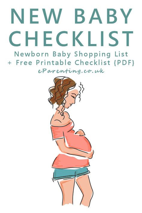 Newborn Baby Shopping List + Free Printable Checklist {PDF} New Baby Shopping List, Newborn Baby Shopping, Baby Checklist Newborn, What Baby Needs, Baby Shopping List, New Baby Checklist, Newborn Checklist, Shopping Checklist, Newborn Needs