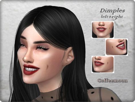 The Sims Resource - Skin detail - dimples Sims 4 Dimples, Retro Eyeliner, The Sims 4 Lots, Makeup Cc, Sims 4 Anime, Cheek Makeup, The Sims 4 Packs, Sims 4 Cc Skin, Sims 4 Body Mods