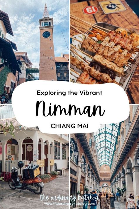 Whether you're a seasoned traveller or a curious adventurer, exploring Nimman is a must-do in Chiang Mai. Get ready to dive into the vibrant and trendy neighbourhood for your next trip to Chiang Mai! | Nimmanhaemin | Nimman Chiang Mai Thailand | Chiang Mai Thailand Photography | Chiang Mai Food | Chiang Mai Travel | Thailand Food | Thailand Travel Thailand Chiang Mai, Food Thailand, Chiang Mai Travel, Thai Beach, Thailand Travel Destinations, Thailand Photography, Thailand Itinerary, Thailand Adventure, Thailand Vacation