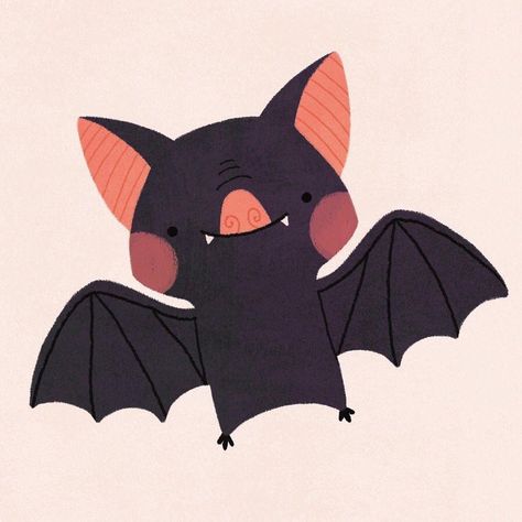 #Artist @lindsaydale.art・・・Next up in our fall/Halloween alphabet is this cutie...B for bat :) #bat #halloween #cute #childrensbookillustration #kidlitart #characterdesign #picturebook #childrensillustration #halloweenillustration #alphabet #midcenturymodern Bat Poster, Halloween Alphabet, Bat Halloween, Cute Bat, Halloween Cute, Halloween Illustration, Halloween Drawings, Kawaii Halloween, Halloween Inspiration