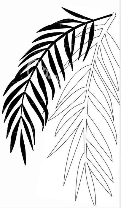 Monstera Leaves Drawing, Leaf Line Drawing, Arabic Pattern Design, Abstract Tattoo Ideas, Abstract Tattoos, Tropical Art Print, Line Art Flowers, Flower Line Drawings, Silhouette Template