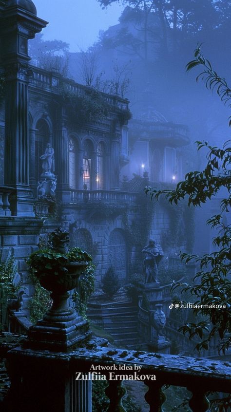 Gothic Courtyard, Anime Land, Romantic Academia, Haunted Castle, Dark Home Decor, Dark Home, Gothic Design, Gothic Aesthetic, Haunted Places