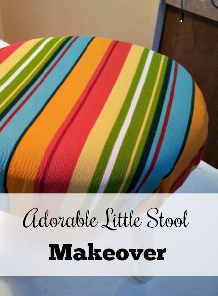 Adorable Stool Makeover Stool Makeover, Plastic Stool, Chic Wall Art, Vintage Stool, Grandma's House, Upcycle Recycle, Foot Stool, Fall Projects, Crafts Beautiful