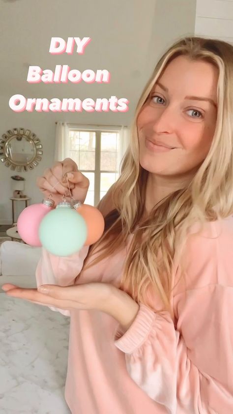 ✨Another inexpensive way to bring some new into your winter wonderland this Christmas As soon as I saw this back, I had to try it and… | Instagram Balloons On Christmas Trees, Christmas Ornaments With Balloons, Balloon Ornaments Diy, Balloons As Ornaments, Diy Balloon Ornaments, Balloon Ornaments Christmas, Balloon Christmas Tree Ornaments, Balloons On Christmas Tree, Christmas Tree Balloon Decorations