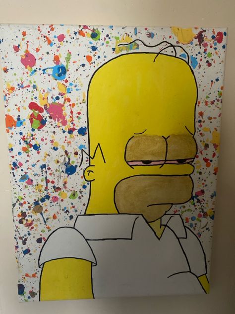 Homer Simpson, Cool Art, Canvas Painting, Paintings