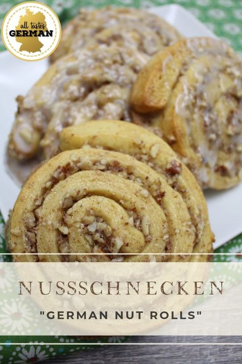 German Deserts Originals, German Sweet Bread, German Candy Recipes, German Baked Goods, German Desserts Authentic, German Rolls, Nut Roll Cookies, German Breads, German Cookie Recipes