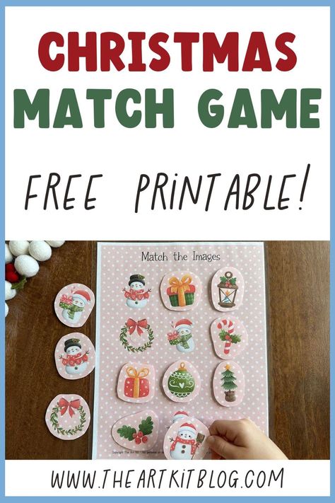 FREE PRINTABLE Christmas Matching Game: Busy Book Page Christmas Matching Game, Busy Binder, Memory Match Game, Busy Books, Match Game, Christmas Matching, How To Make Slime, Educational Activities For Kids, Fun Printables