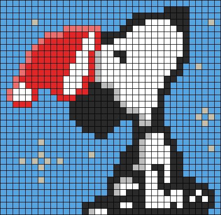 Peanuts Perler Bead Patterns, Snoopy Plastic Canvas Patterns, Snoopy Alpha Pattern, Christmas Pixel, Snoopy Blanket, Xmas Beads, 3d Beads, Pokemon Cross Stitch Patterns, Pokemon Cross Stitch