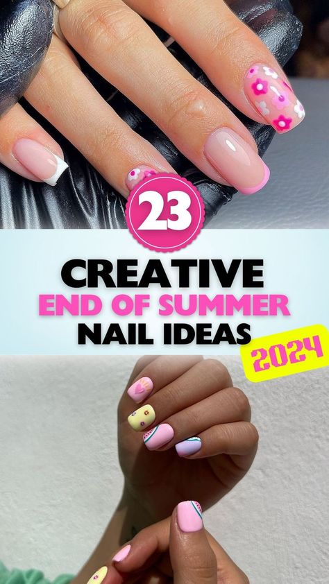 Elevate your nail game with these end-of-summer ideas for 2024, featuring fresh, fun designs that blend summer vibrancy with autumn sophistication. Summer Nail Ideas, Seasons Change, Summer Nail, Nail Games, Nail Designs Summer, End Of Summer, Fun Designs, The Seasons, Nail Ideas