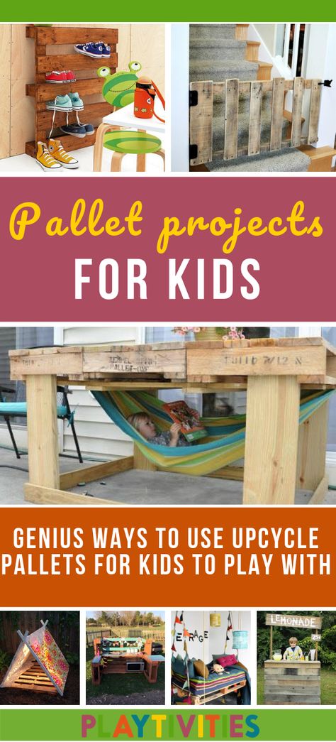 25 FUN PALLET PROJECTS YOUR KIDS WILL APPRECIATE I love fun pallet projects especially if I can turn them into something useful for the kids. I found these pallets projects on Pinterest and decided to share them here with you. #FunPalletProjects #PalletProjectsForKids #PalletProjectsKidsLove #CraftActivities #Parenting #CoolIdeasForKids #FunForKids #UsefulIdeasForKids Pallet Projects Kids, Pallet Projects For Kids, Diy Pallet Decoration, Pallet Kids, Pallet Playhouse, Outdoor Pallet Projects, Diy Wood Pallet Projects, Pallet Projects Easy, Pallet Ideas Easy