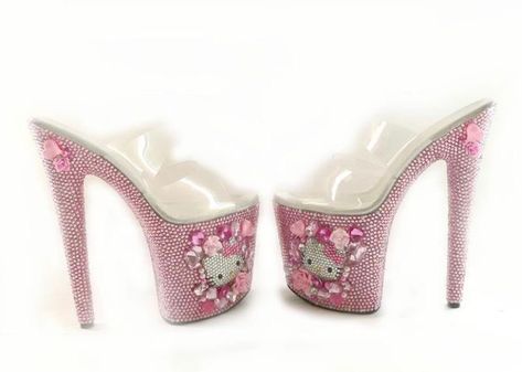 Hello Kitty Heels, Kitty Heels, Primadonna Girl, Pink 90s, Mcbling Fashion, Real Barbie, Pleaser Heels, Charmmy Kitty, Pink Friday